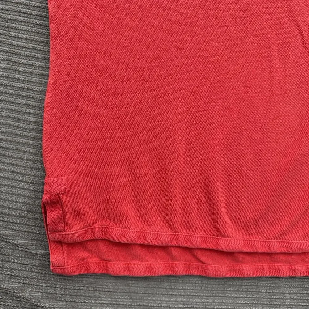 Polo Ralph Lauren 381 Bleecker St New York City Polo Shirt‎ Men XL Red Cotton.